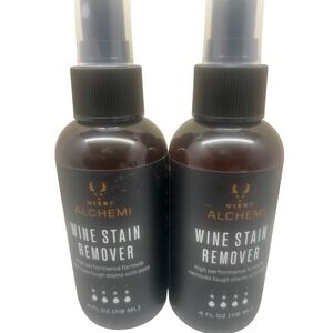 Viski Alchemi Wine Stain Remover 4oz Bottles 2 Pack Non Toxic Enzyme Formula